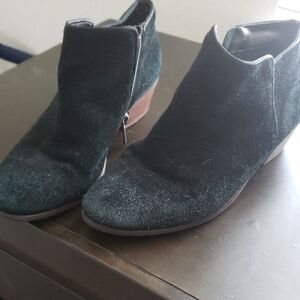Tabitha Black Ankle Booties with Elastic Panels